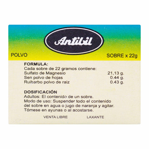 ANTIBIL POLVO - VENTA CON FORMULA MEDICA - REG. INVIMA 2014M-0010925