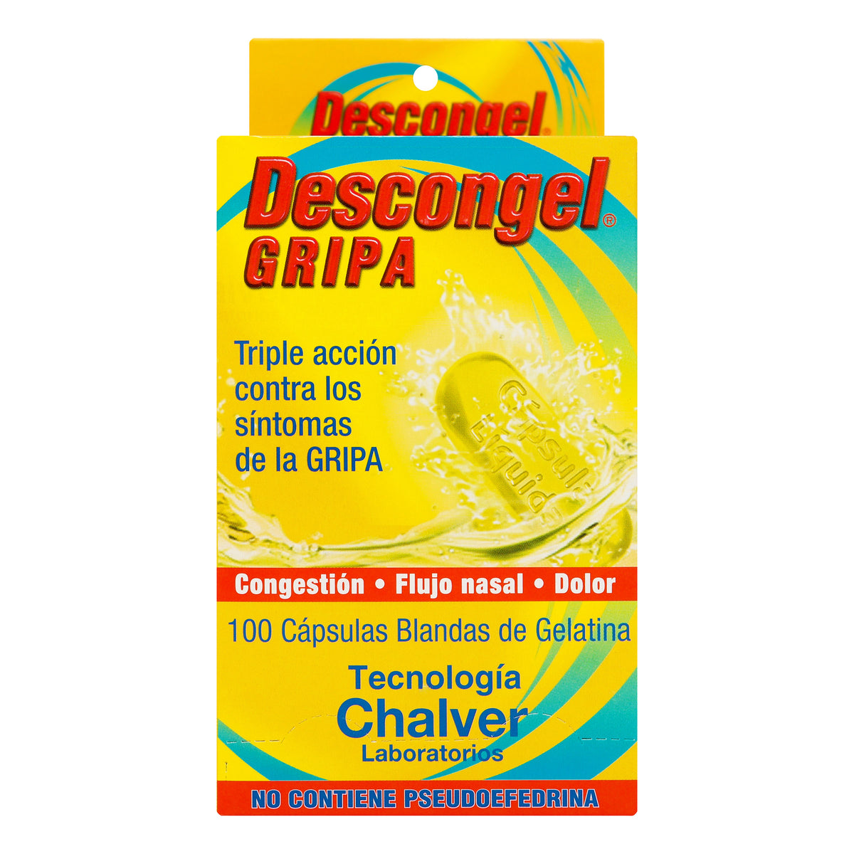 DESCONGEL GRIPA 100 CAP.BLANDA GELAT. - VENTA CON FORMULA MEDICA - REG. INVIMA 2007M-0007256