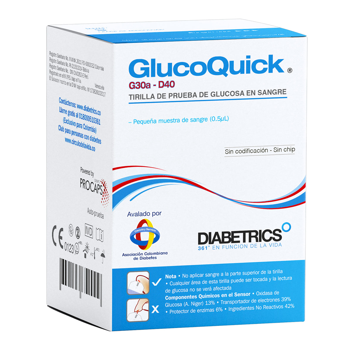 TIRAS REACTIVAS GLUCO 50 UND