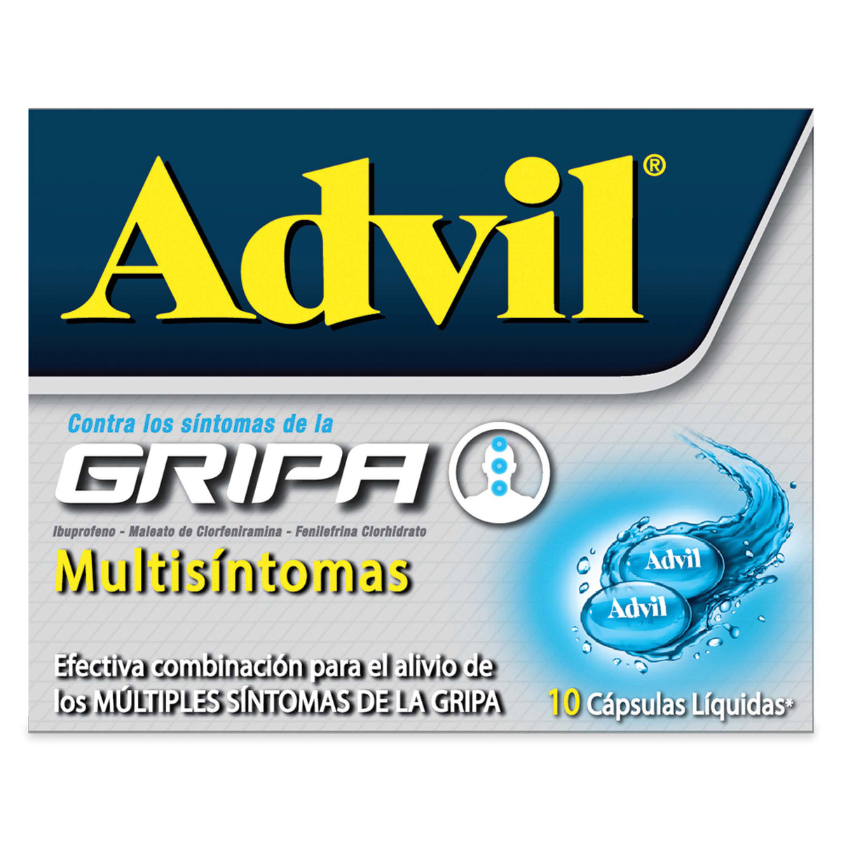 ADVIL GRIPA 10 CAPSULAS - REG. INVIMA 2023M-0009559-R2