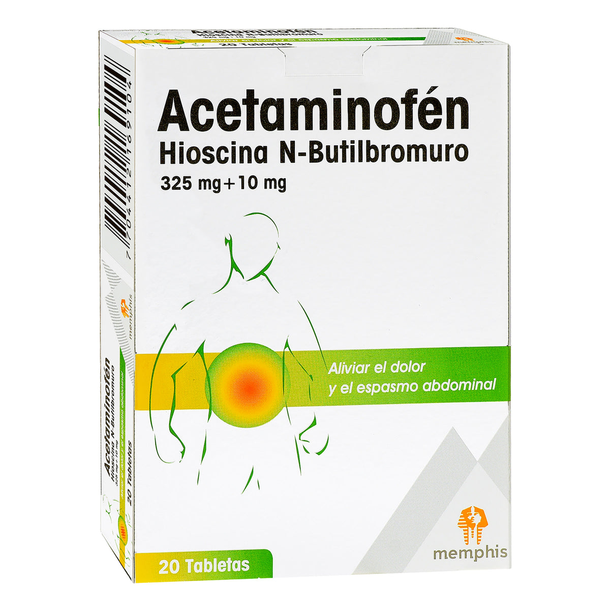 ACETAMINOFEN+HIOSCINA 20 TBS MP - REG. INVIMA 2023M-0012601-R2