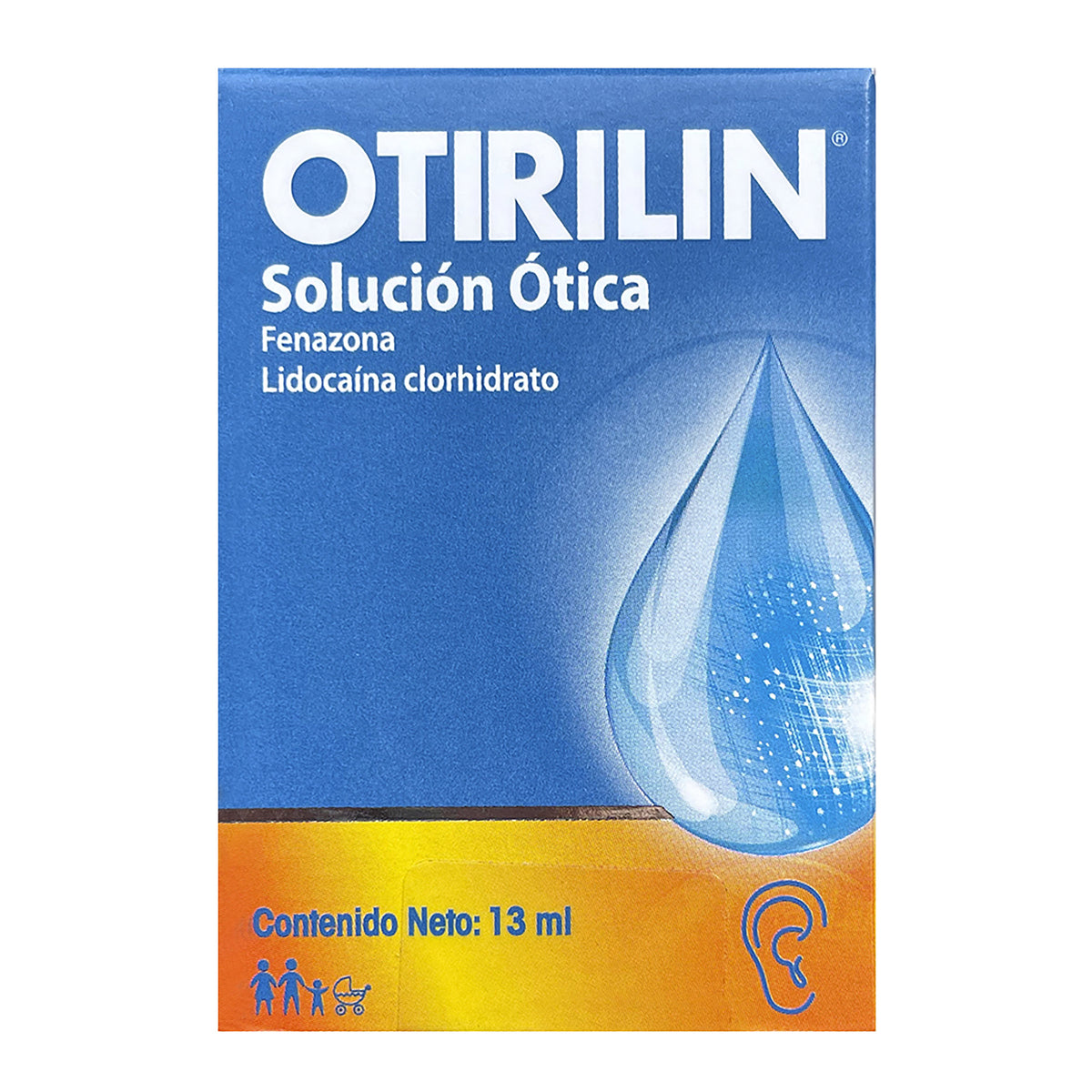 OTIRILIN GOTAS OTICAS 13 ML - VENTA CON FORMULA MEDICA - REG. INVIMA 2018M-010269-R2