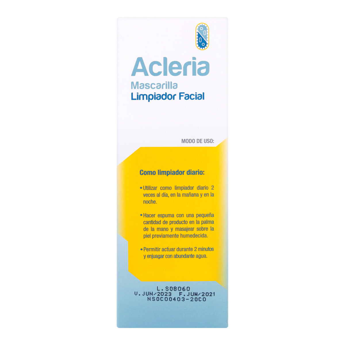 ACLERIA MASCARILLA LIMPIADOR FACIAL 150G - REG. INVIMA NSOC00403-20CO
