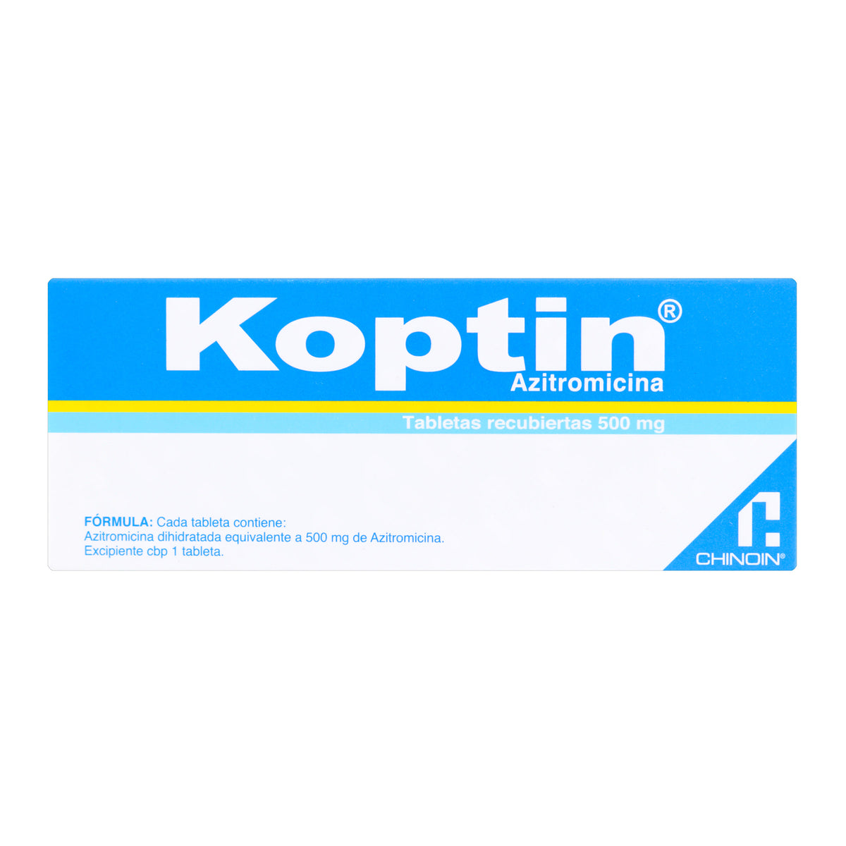 KOPTIN 500 MG 3 TABLETAS (AZITROMICINA) - REG. INVIMA 2020M-0019746