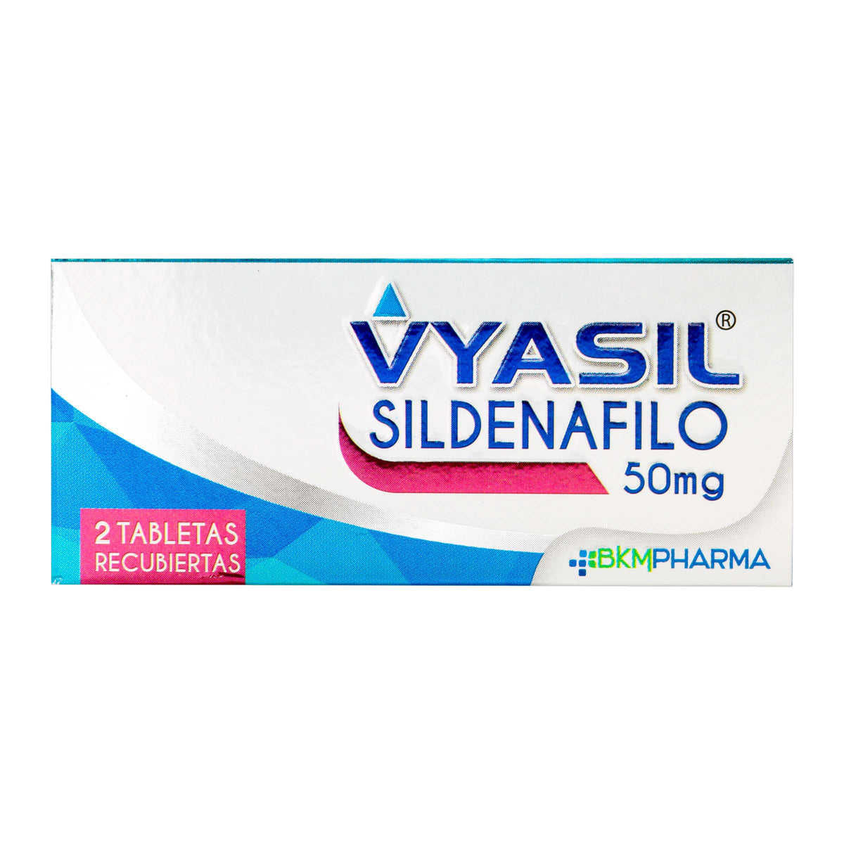 VYASIL SILDENAFIL 50MG CAJA 2 TBS REC - REG. INVIMA 2019M-0019205