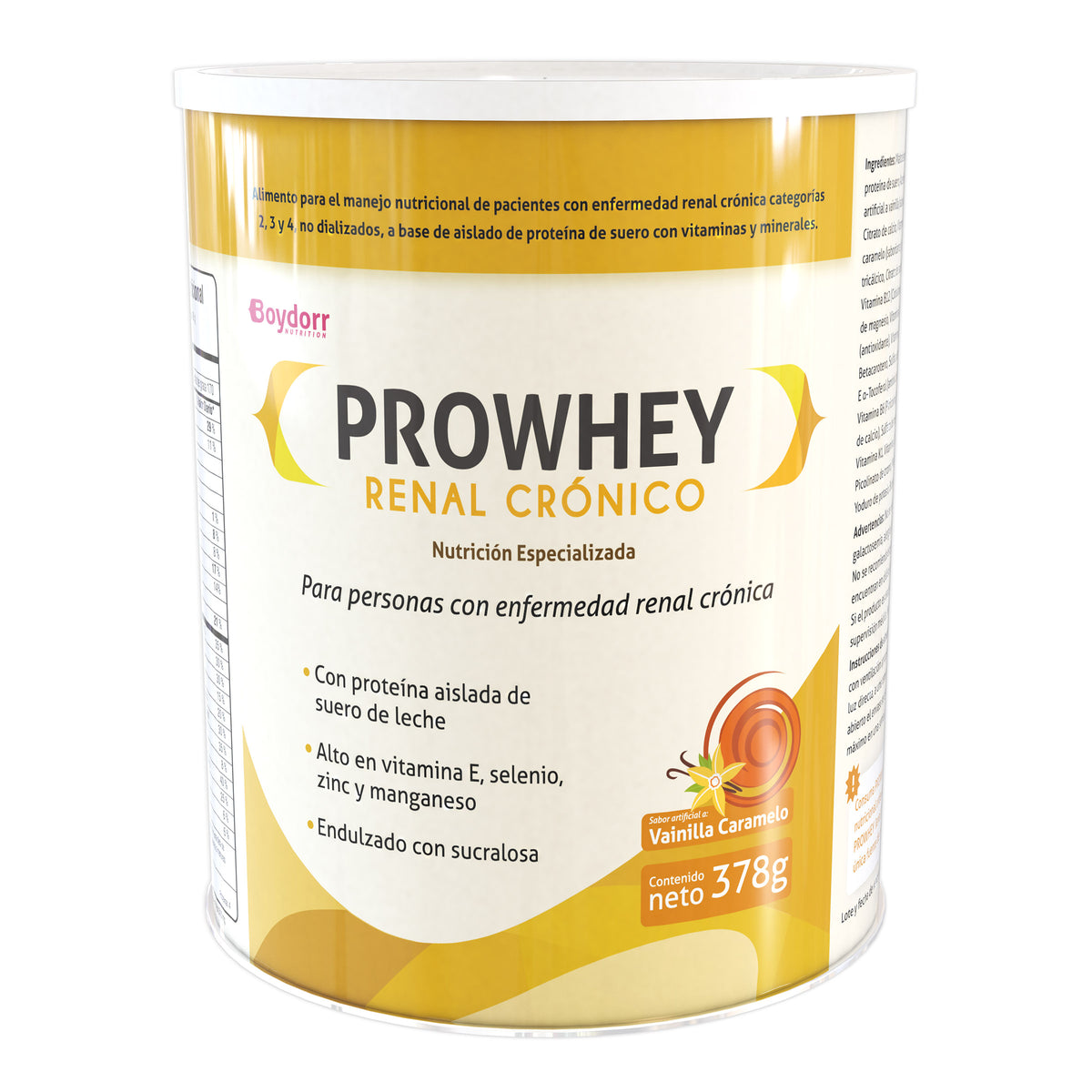 PROWHEY RENAL CRONICO VAIN.CARAMELO 378G - REG. INVIMA RSAD03I3615