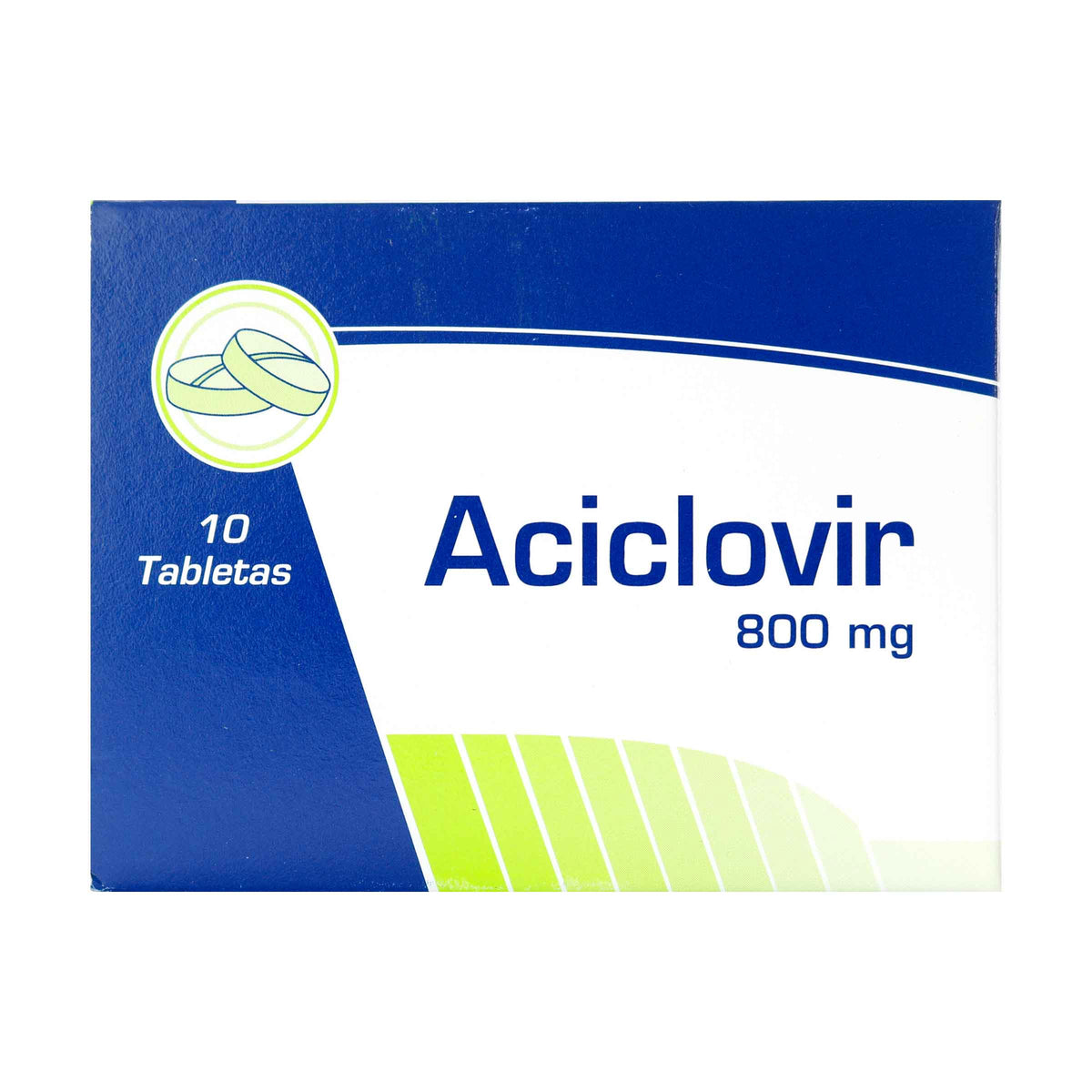 ACICLOVIR 800 MG 10 TABS