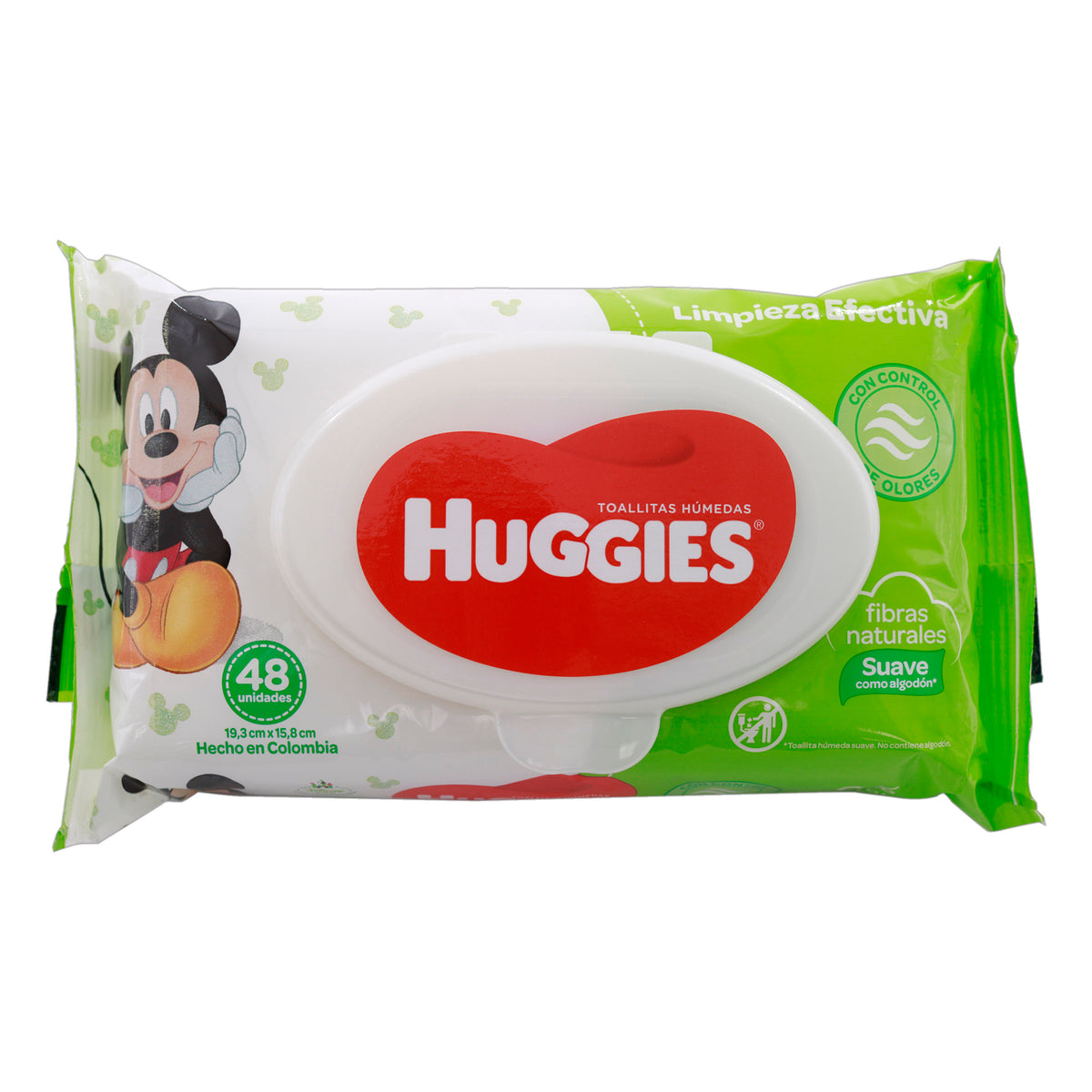 TOALLAS HUGGIES LIMPIEZA EFECTIVA 48 UND - REG. INVIMA NSOC88278-18CO