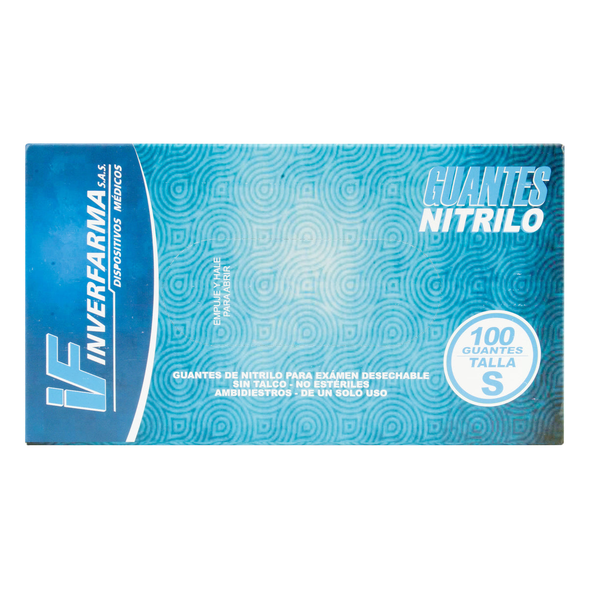 GUANTE DE NITRILO T S CAJ X 100 UNIDADES INVF