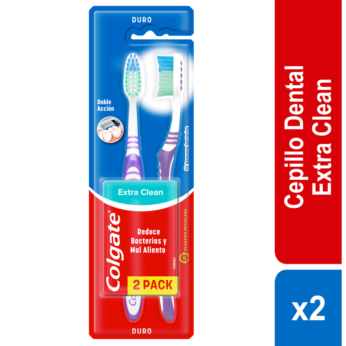 2 CEP.COLGATE EXTRA CLEAN DURO P.E - REG. INVIMA 2018-0017701