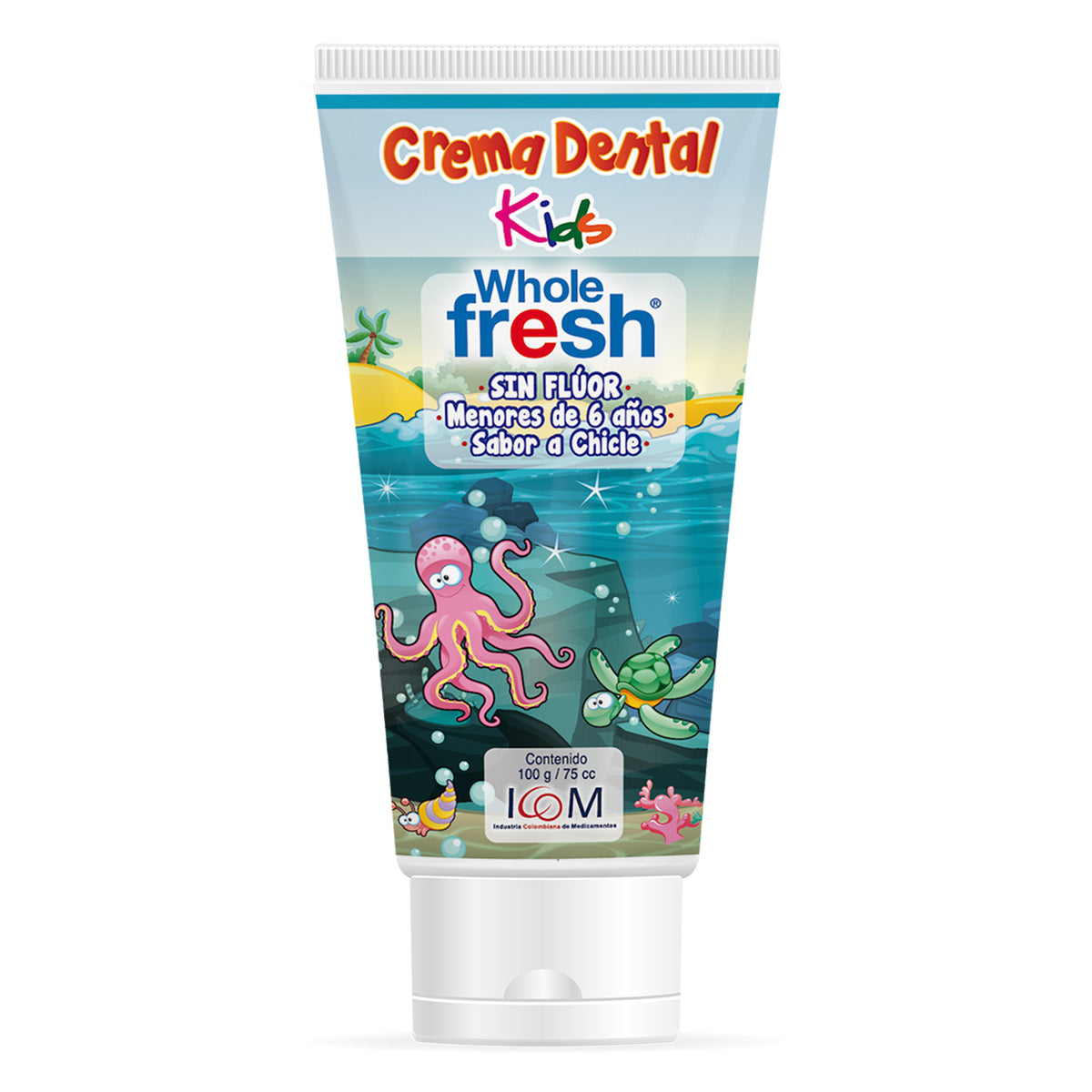 WHOLE FRESH KIDS DENTAL CREAM WITH FLUORIDE 100GR