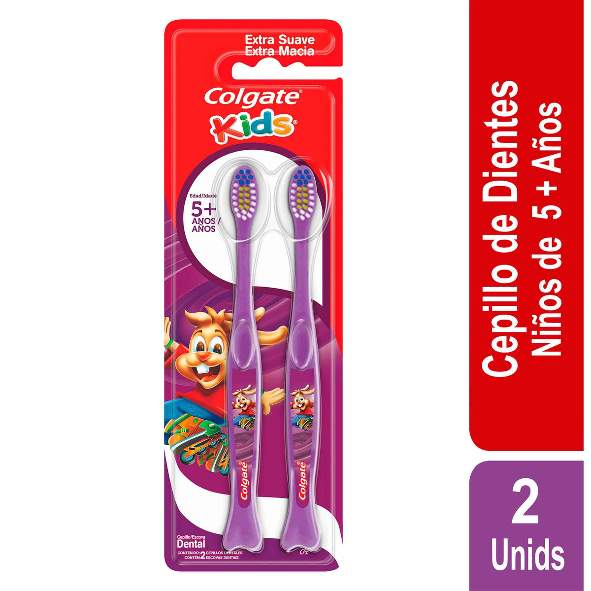 2 CEP.COLGATE KIDS EXTRA SUAVE 5+ - REG. INVIMA 2018DM-0017734
