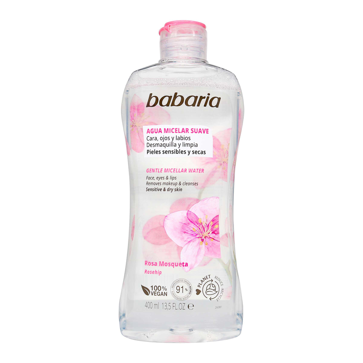 AGUA MICELAR ROSA MOSQUETA BABARIA 400ML - REG. INVIMA NSOC79097-17CO