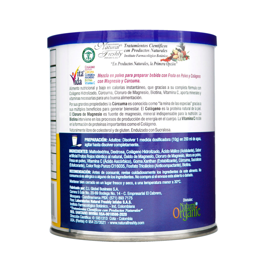 VITA VIDA MEZCLA EN POLVO 500 GR - REG. INVIMA RSA-0010598-2020