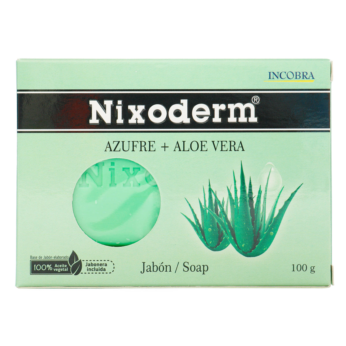 JABON NIXODERM AZUFRE ALOE VERA 100 GR
