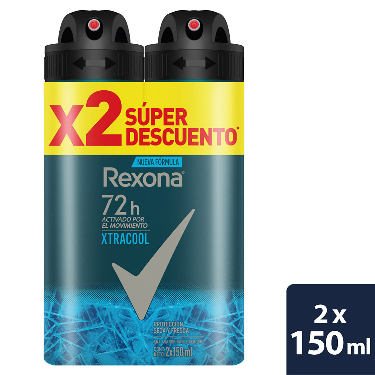 2 DTE REXONA SPRAY XTRA COOL 150ML S.DES