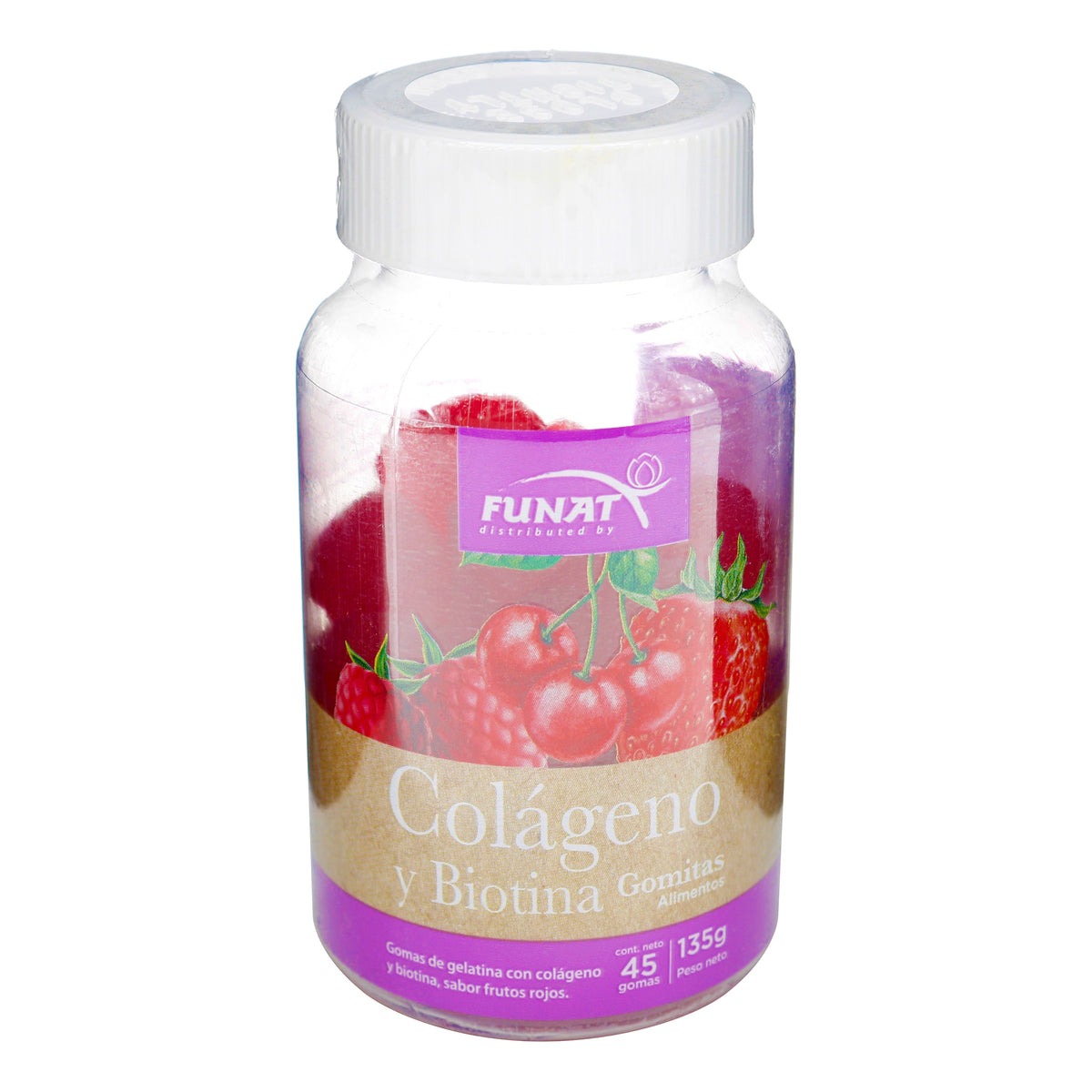 GOMAS FUNAT COLAGENO-BIOTINA 45 GOM.135G