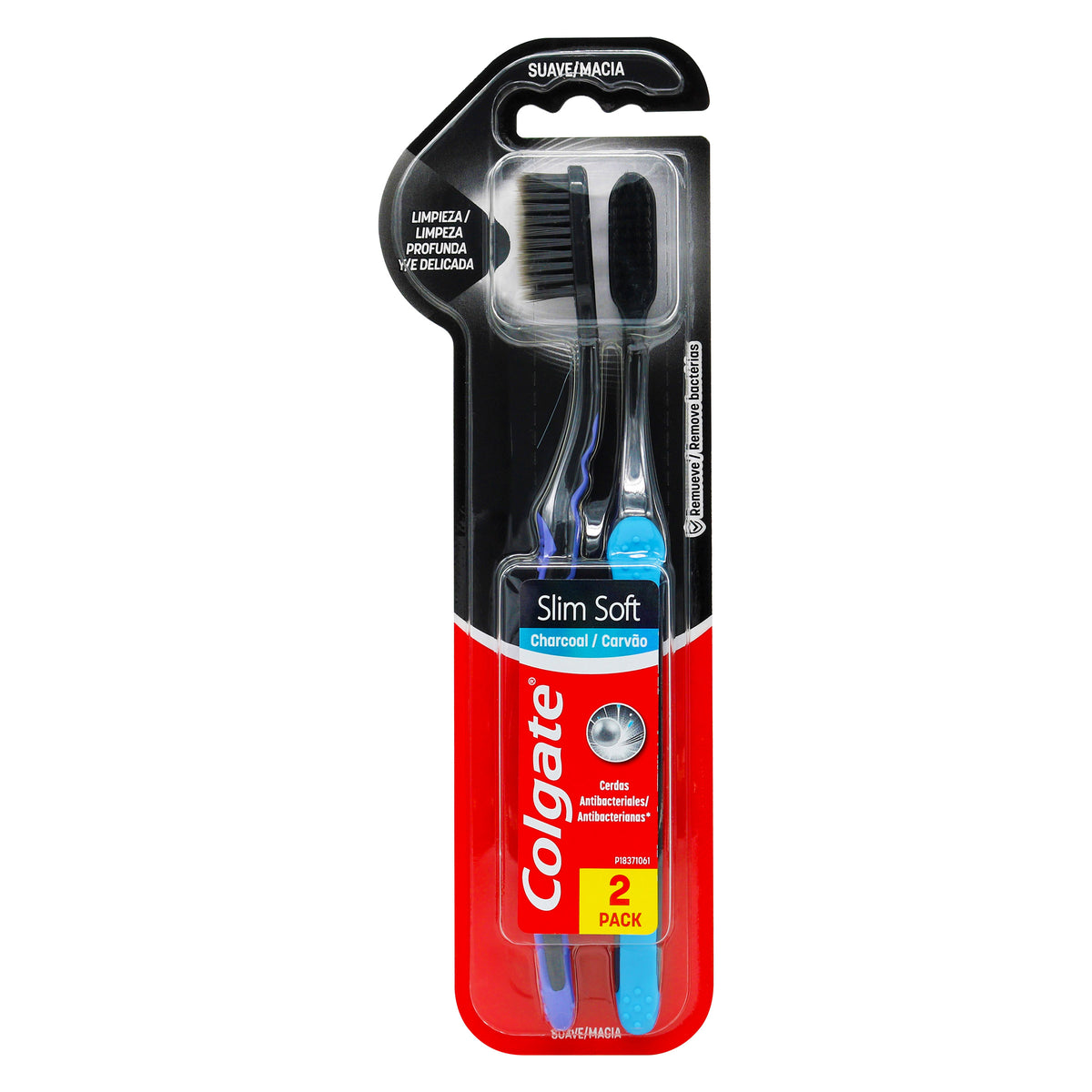 2 CEP.COLGATE SLIM SOFT CARBON ACTIVADO - REG. INVIMA 2022DM-0026183