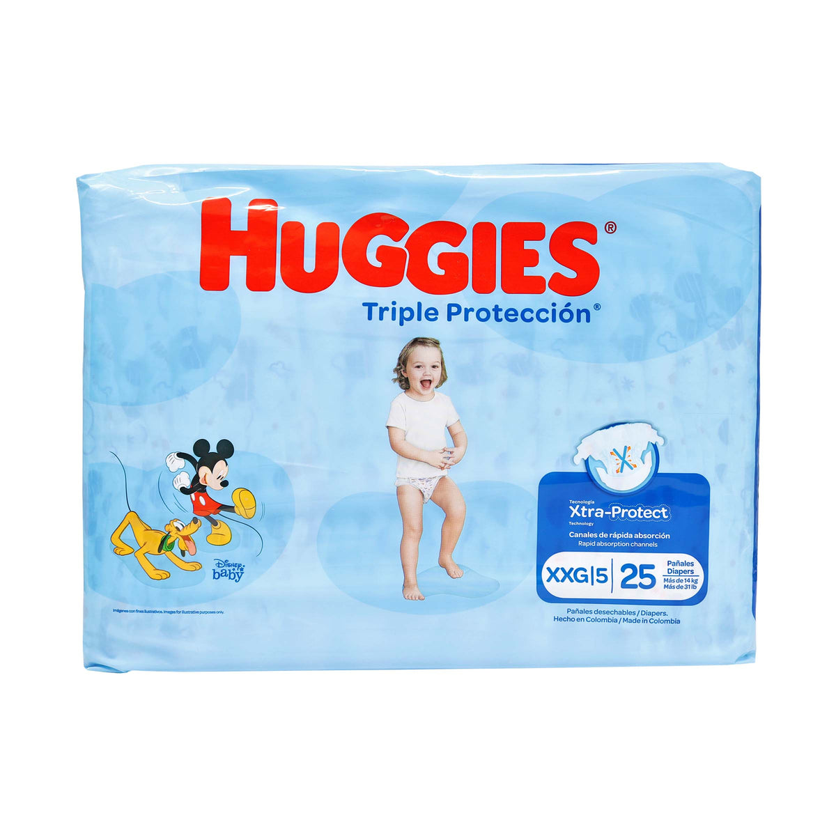 PAN.HUGGIES TRI.PROTECCION ET.XXG 25 UND - REG. INVIMA NSOA06044-17CO