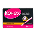 TAMPON KOTEX SUPER CON APLICADOR 16 UNDS - REG. INVIMA NSOA00983-11CO