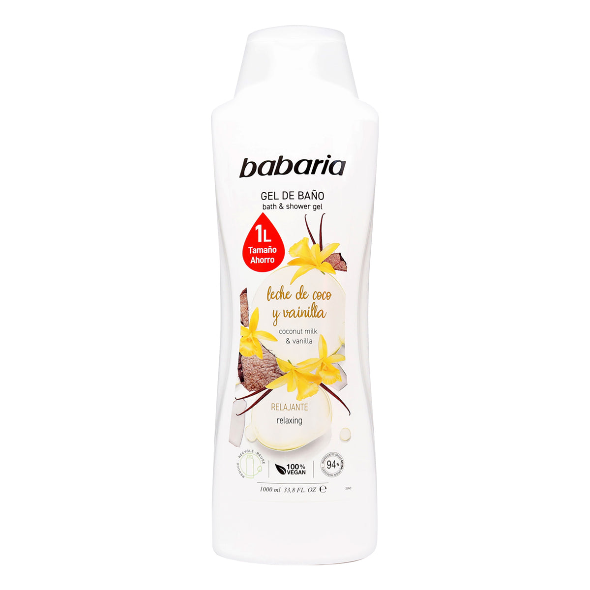 GEL DE BANO COCO-VAINILLA BABARIA 1000ML - REG. INVIMA NSOC91631-19CO