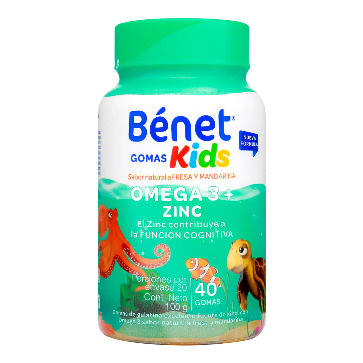 GOMAS BENET KIDS OMEGA ZINC 100G 40 UNDS - REG. INVIMA RSA-0020018-2022
