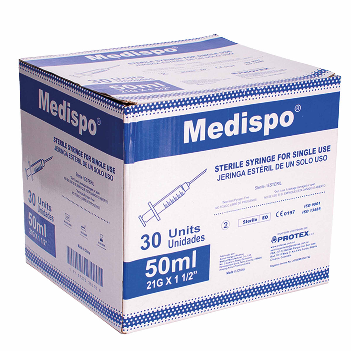JERINGA MEDISPO 3P 50ML 21GX1 1/2