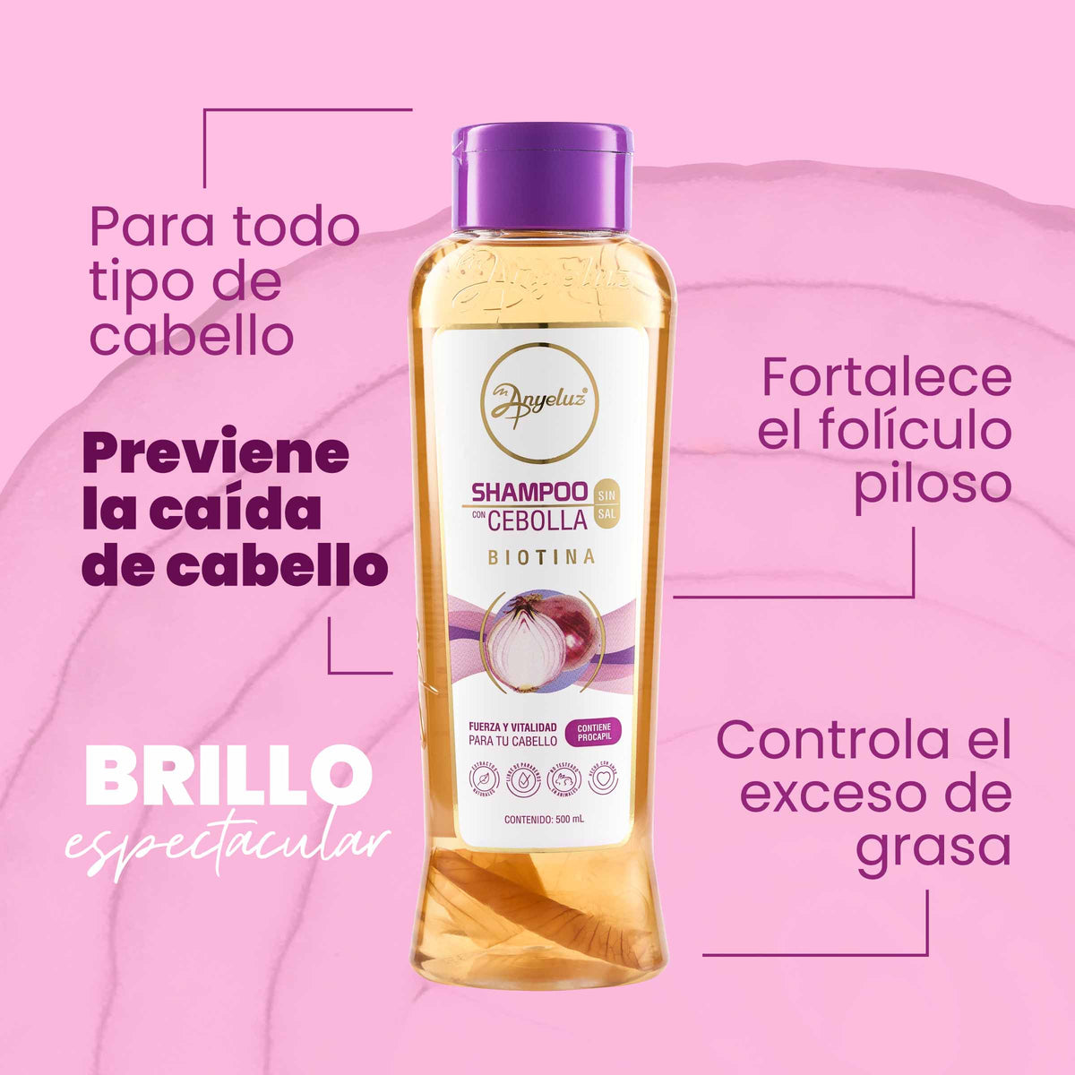 CHAMPOO ANYELUZ CEBOLLA 500ML