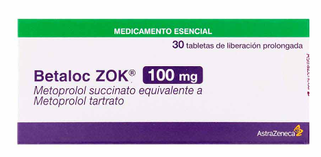BETALOC ZOK 100 MG 30 TBS - VENTA CON FORMULA MEDICA - REG. INVIMA 2021M-010775-R3