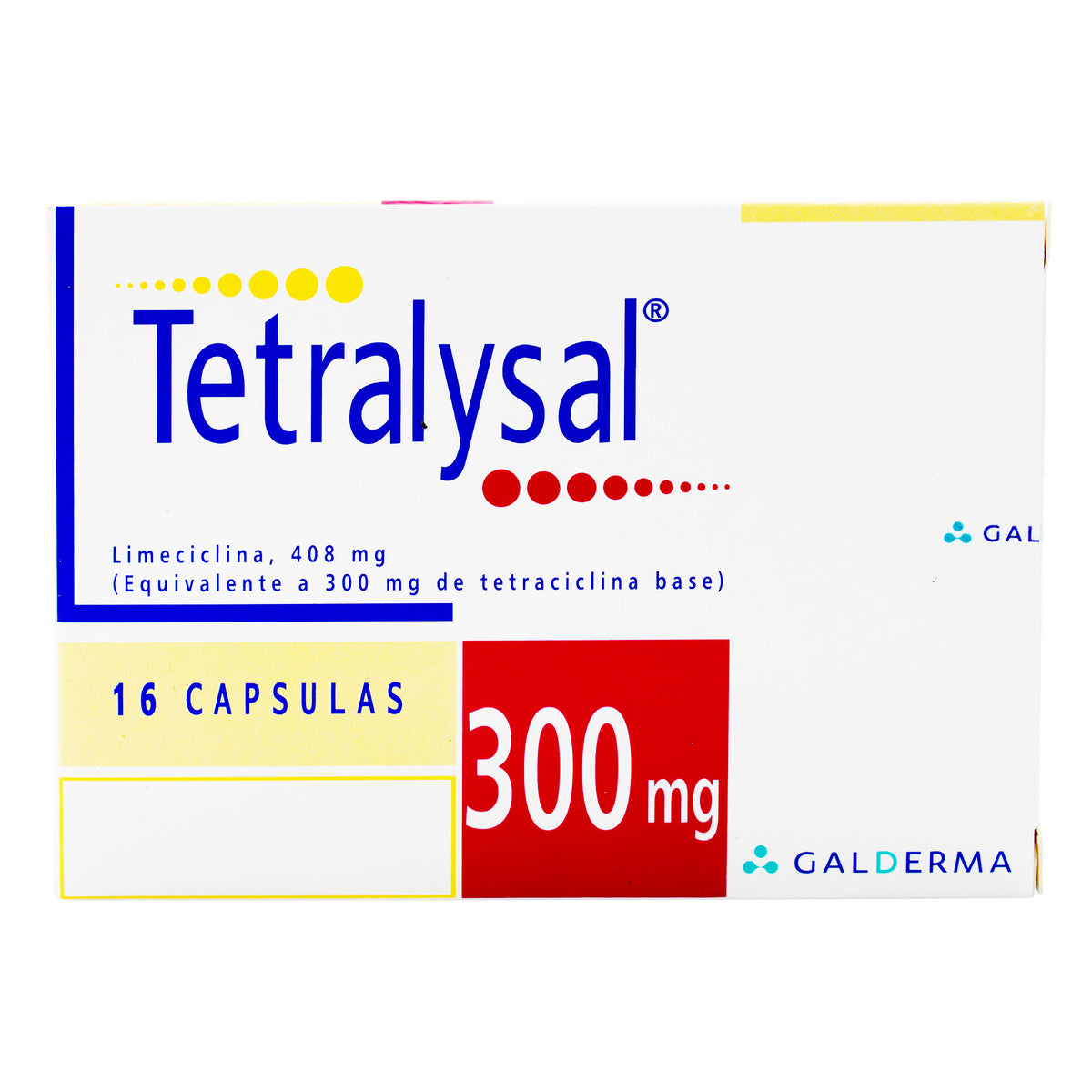 TETRALYSAL 300 MG 16 CAP. - VENTA CON FORMULA MEDICA