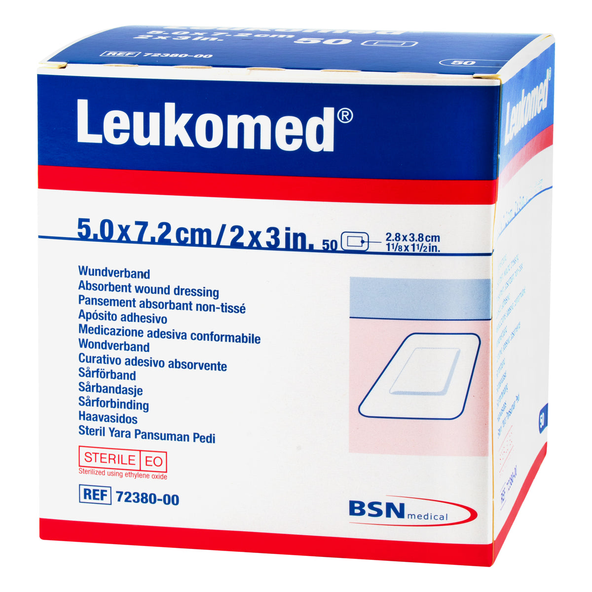 APÓSITOS LEUKOMED 5 X 7.2 CM X 50 UDS
