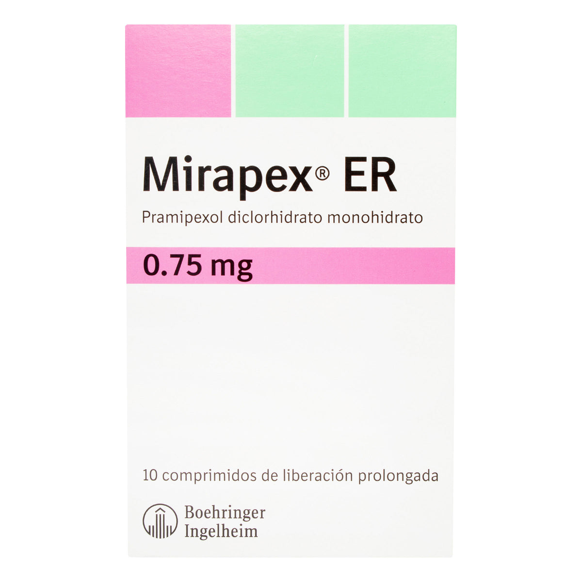MIRAPEX ER 0.75 MG 10 TBS (P)30090(SF) - REG. INVIMA 2020M-0010795-R1 ...