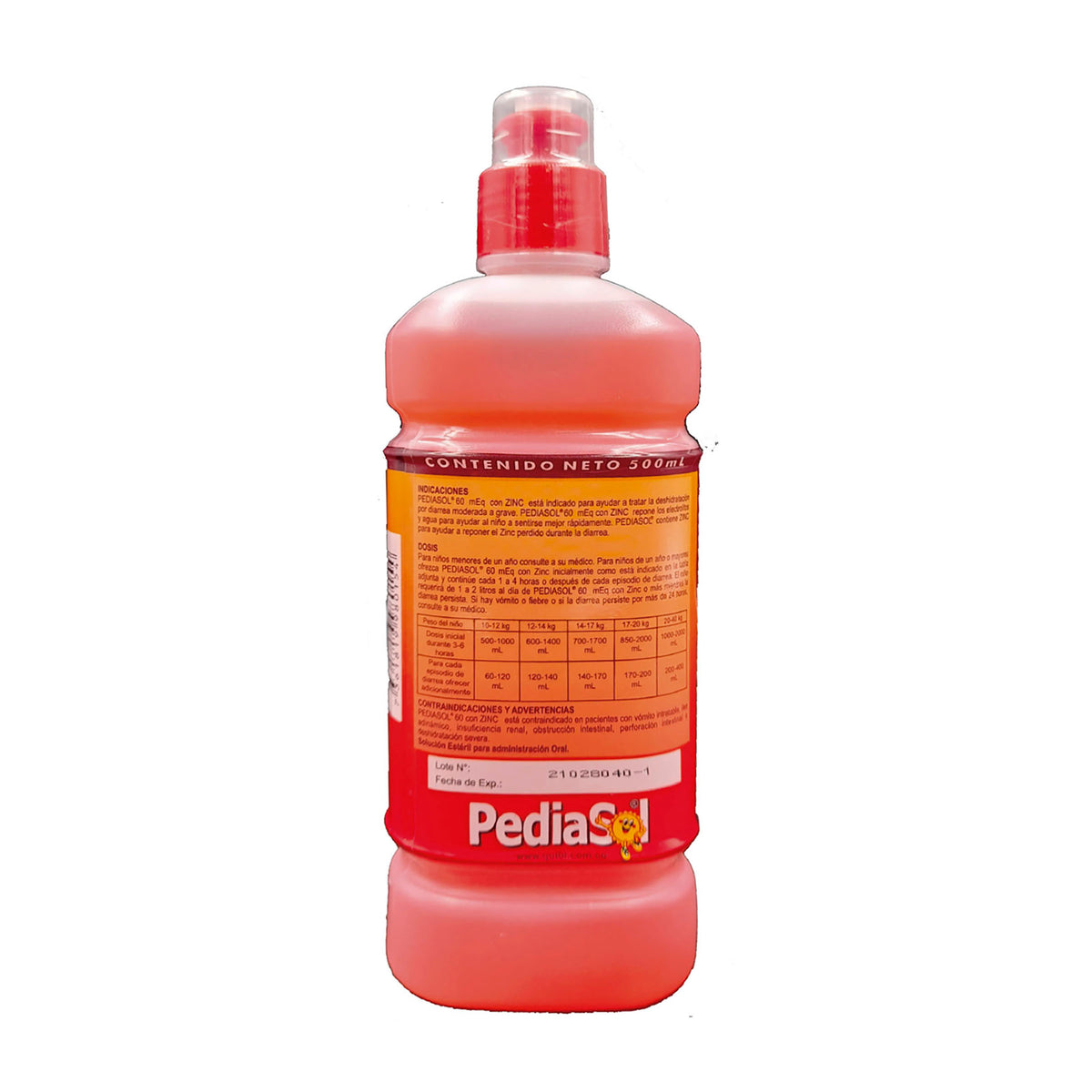 PEDIASOL ZINC 60 CEREZA 500 ML - VENTA CON FORMULA MEDICA