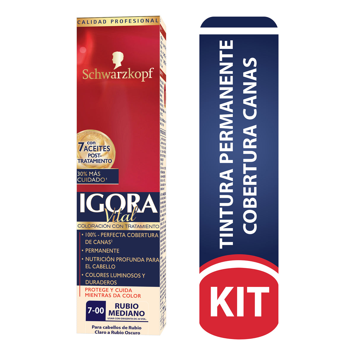 IGORA VITAL TUBO 7-00 RUBIO MEDIANO - REG. INVIMA NSOC73606-16CO
