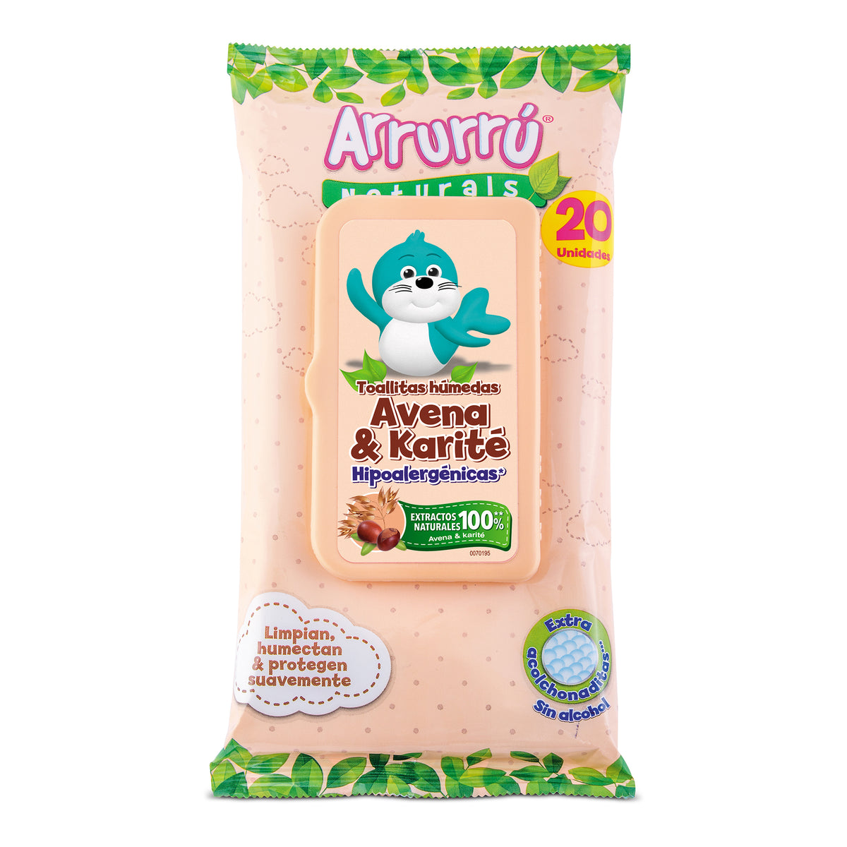 TOALLITAS HUMEDAS ARRURRU AVENA 20UND - REG. INVIMA NSOC15404-22CO
