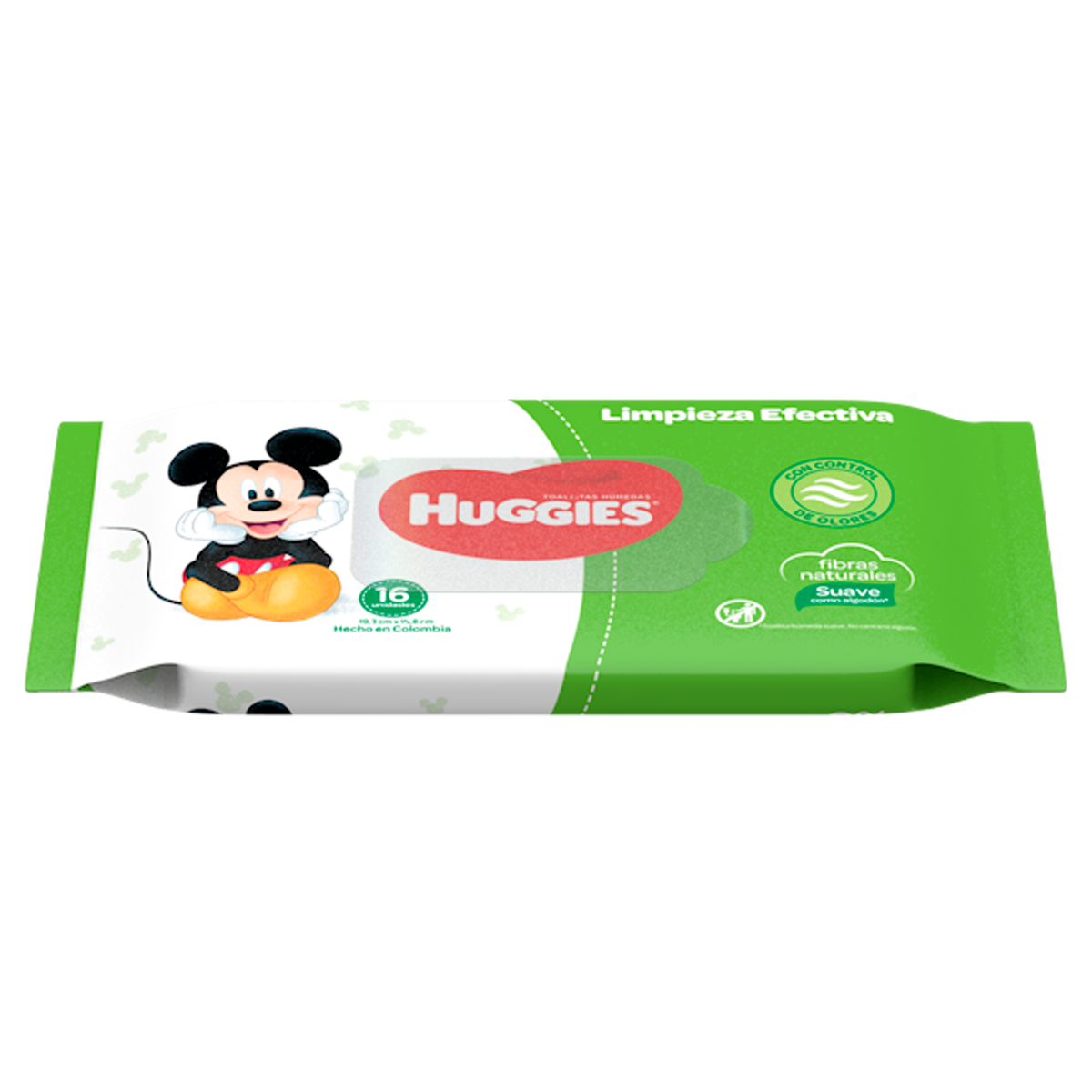 TOALLAS HUGGIES LIMPIEZA EFECTIVA X 16 UDS - REG. INVIMA NSOC3108-20CO