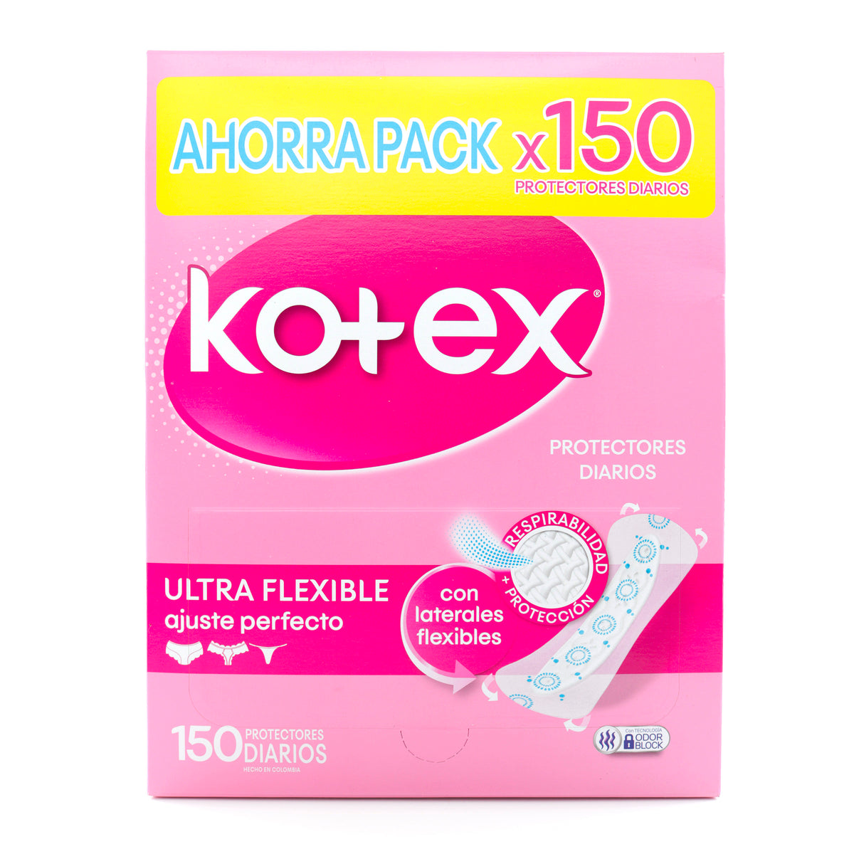 PROT.KOTEX FEM ULTRA FLEXIBLE 150 UND - REG. INVIMA NSOA05660-16CO