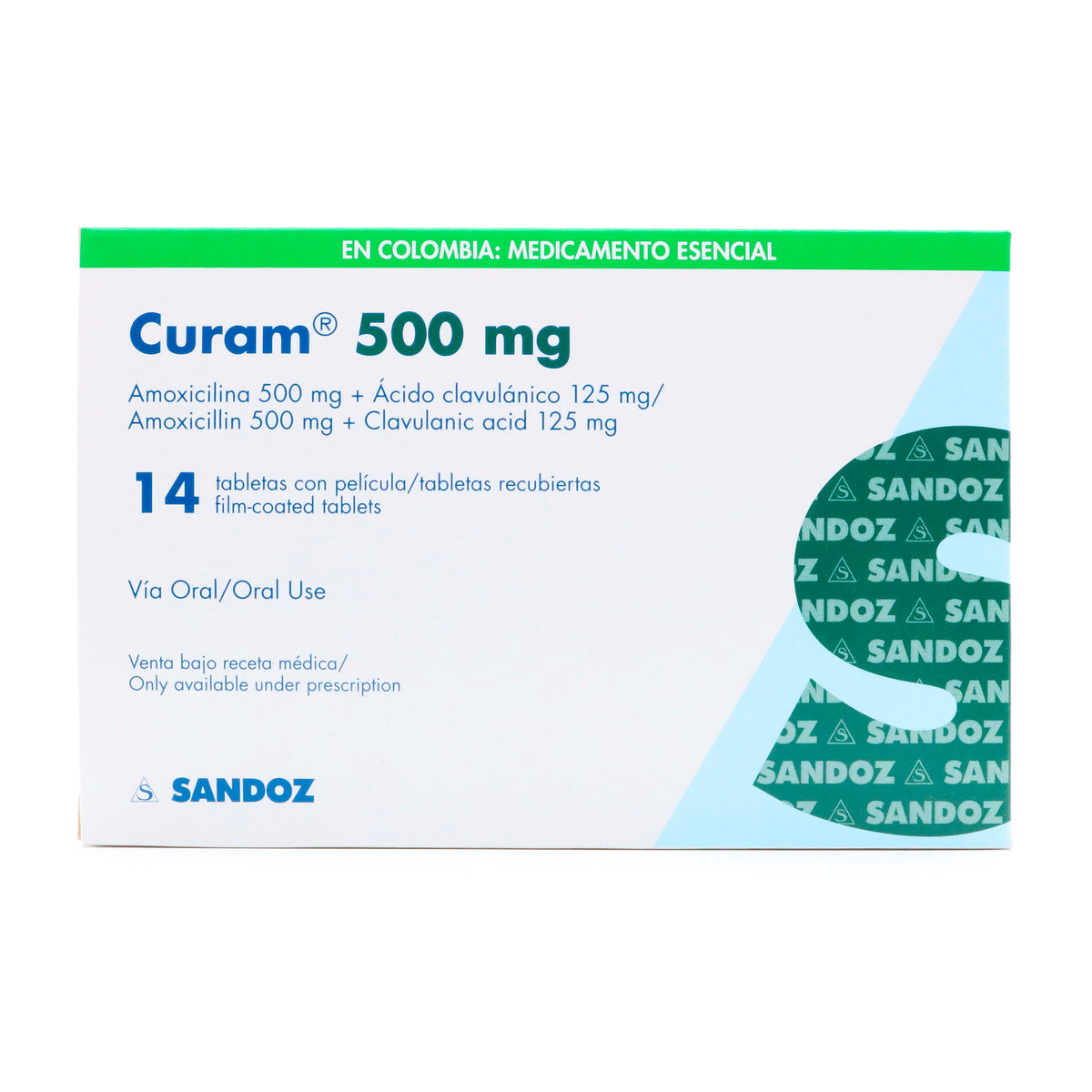 CURAM 500 MG+125 MG 14 TABLETAS - VENTA CON FORMULA MEDICA - REG. INVIMA 2020M-010185-R2