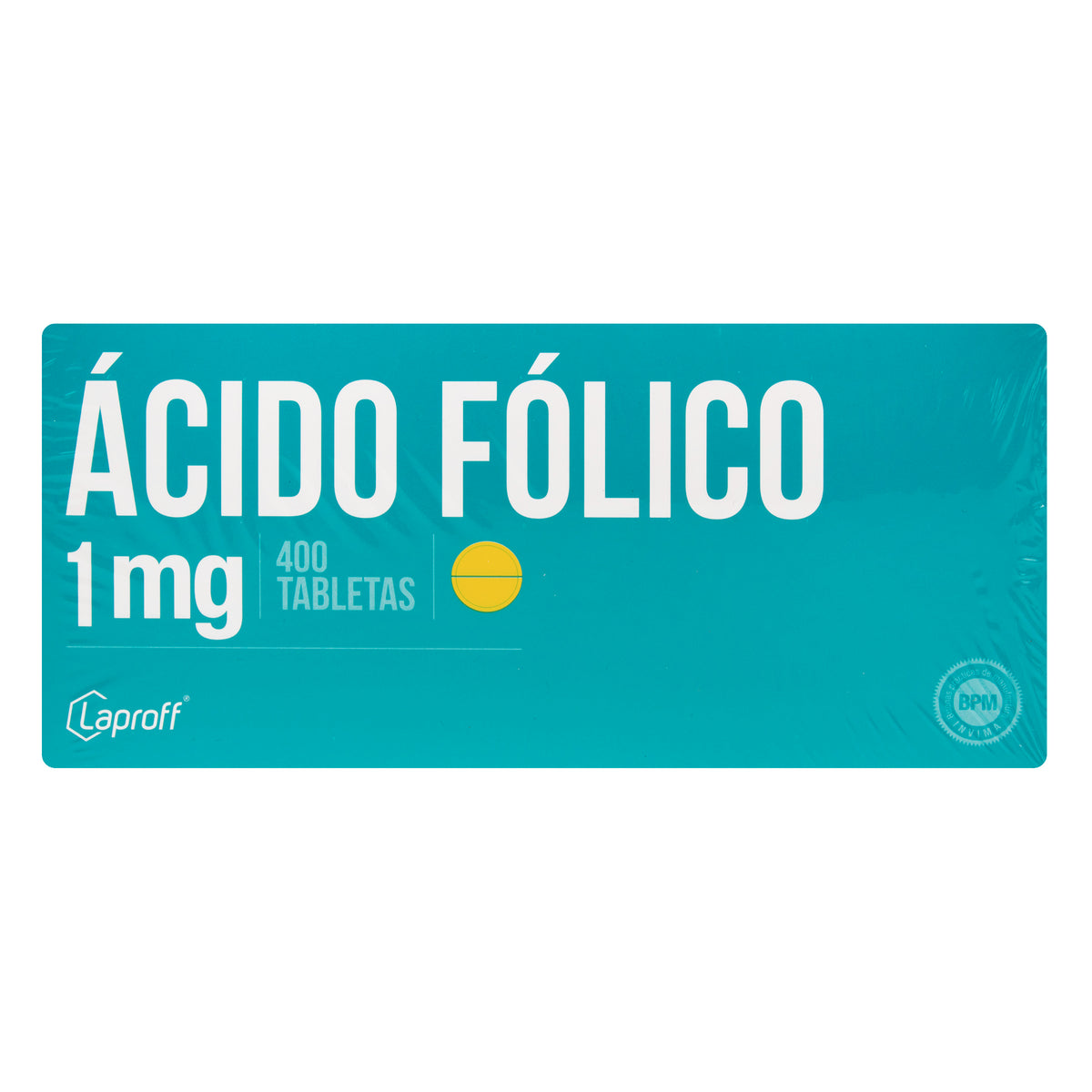 ACIDO FOLICO 1 MG 400 TABLETAS LP - VENTA CON FORMULA MEDICA