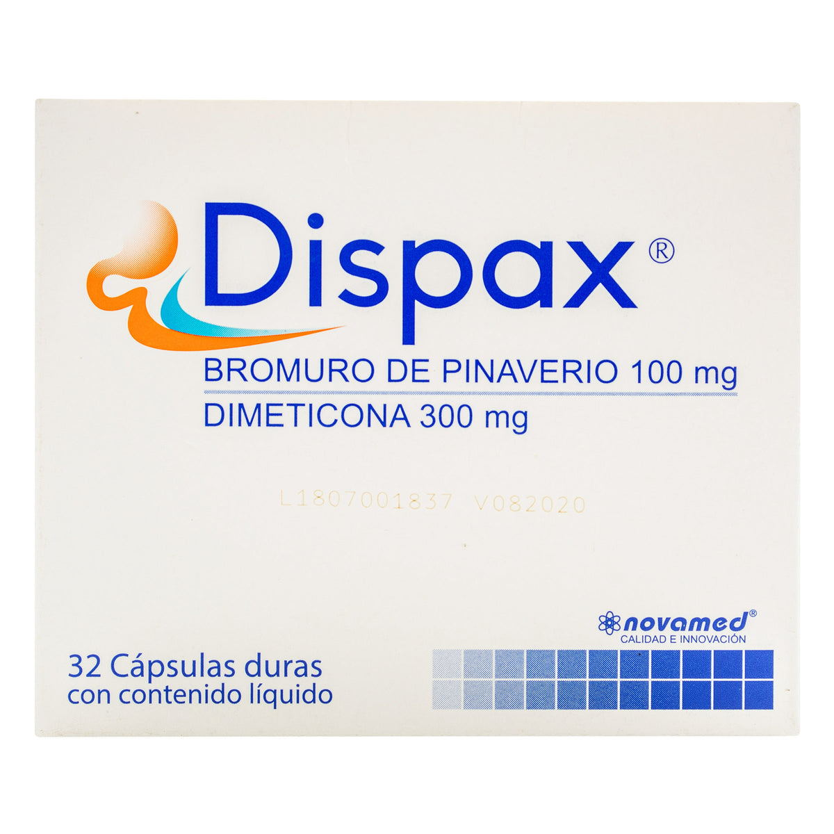 Dispax x 32 capsules - PINEVARIUM BROMIDE + DIMETHICONE