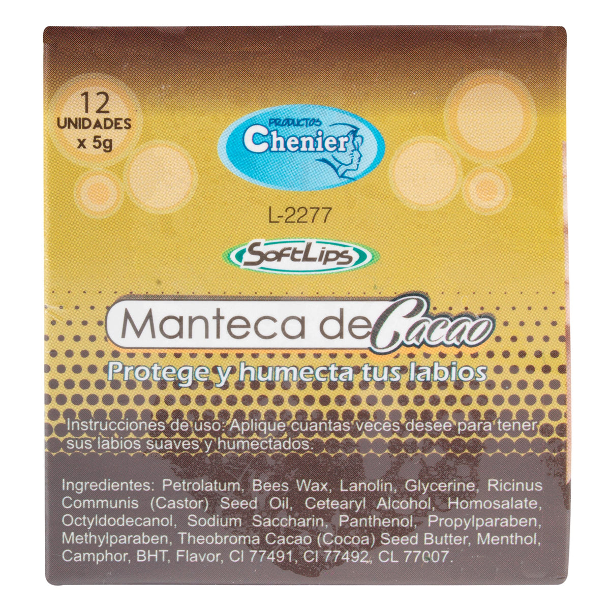 MANTECA DE CACAO 5 GR 12 UNIDADES DISANFER