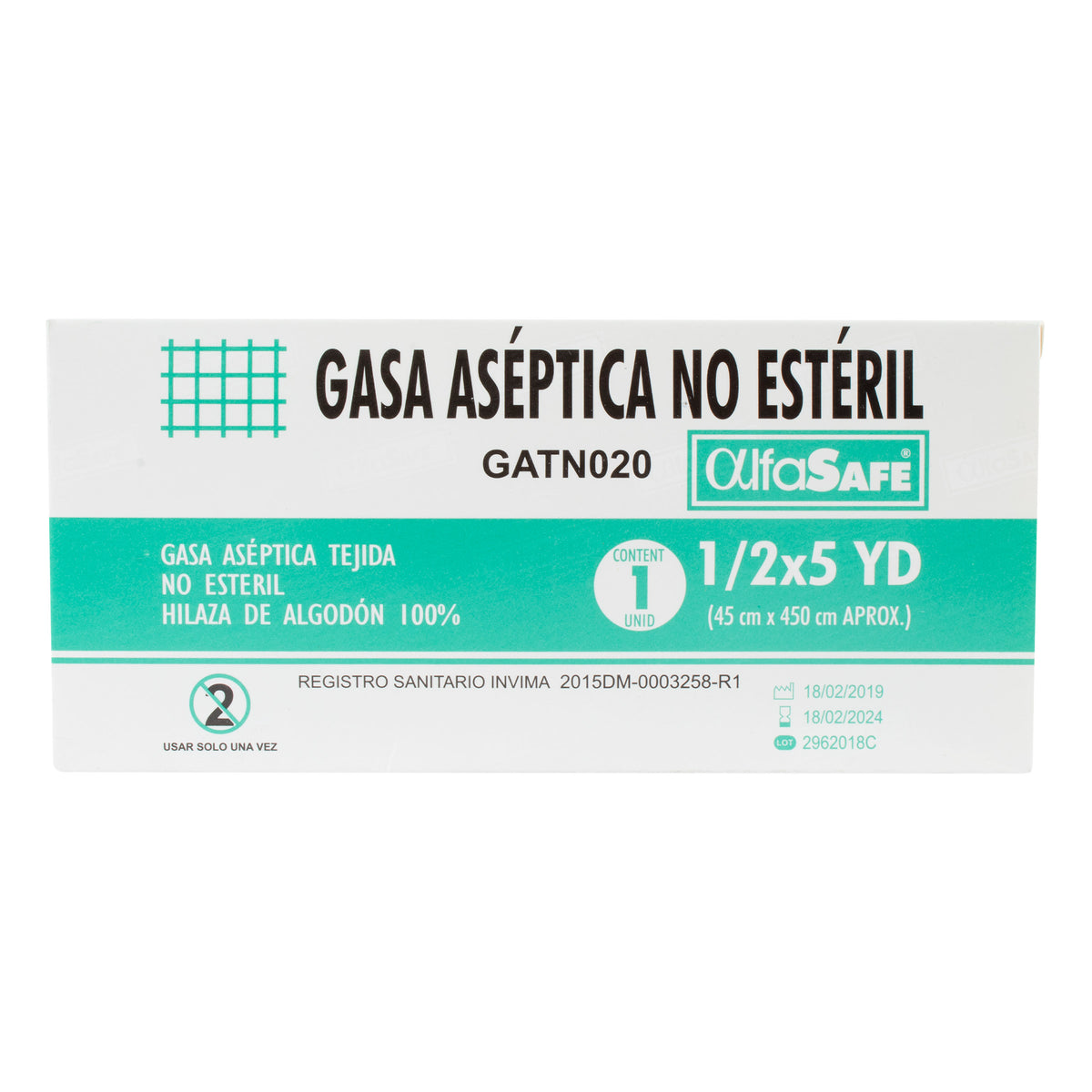 ASEPTIC ALPHA GAUZE 1/2X5
