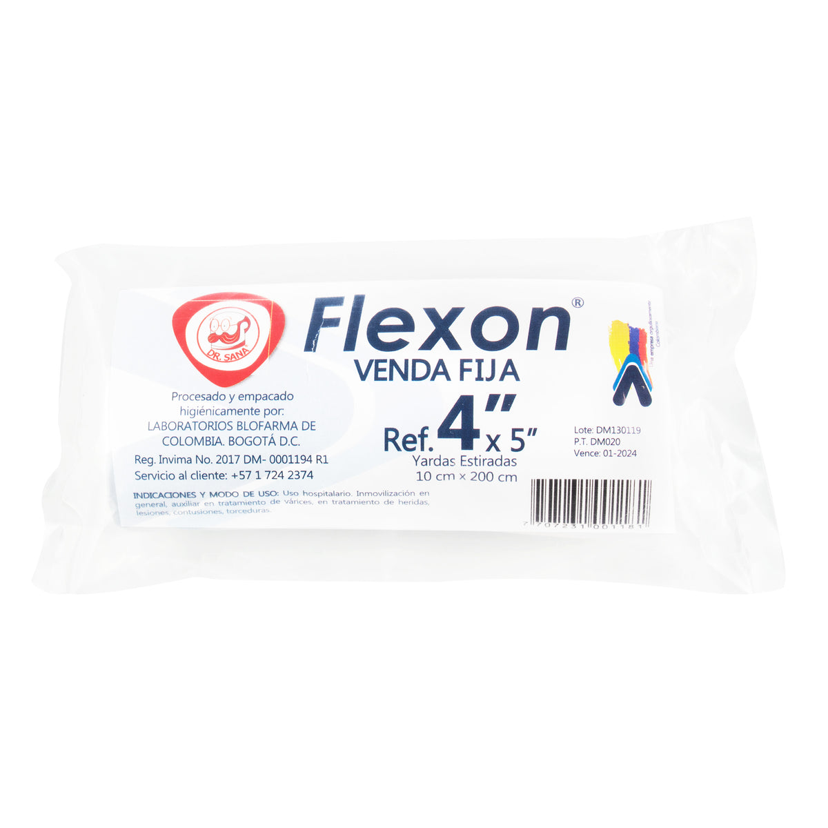 WHITE FLEXON FIXED BANDAGE 4X5