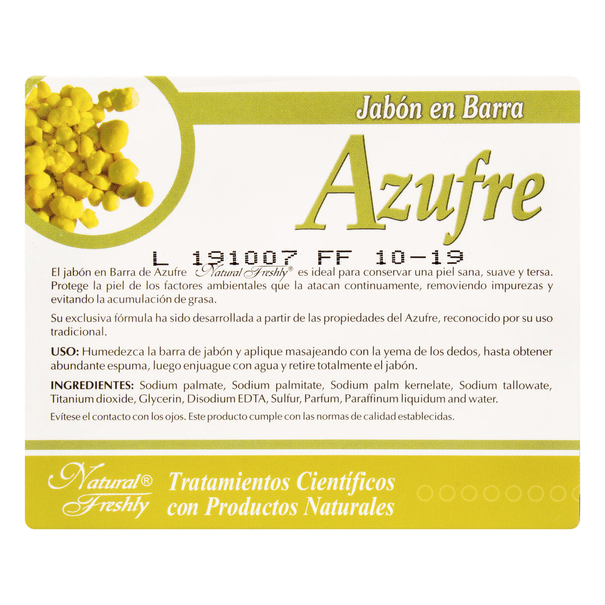 JABON DE AZUFRE FRESHLY 90 GR
