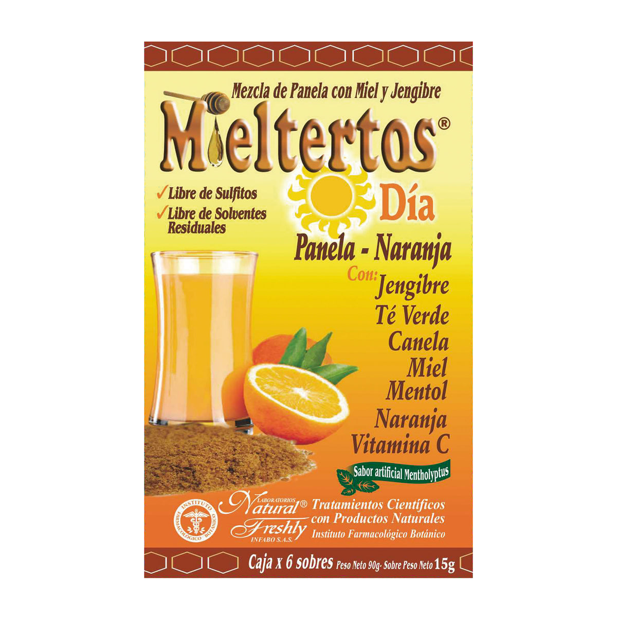 MIELTERTOS DIA PANELA NARANJA X 6 SOBRES