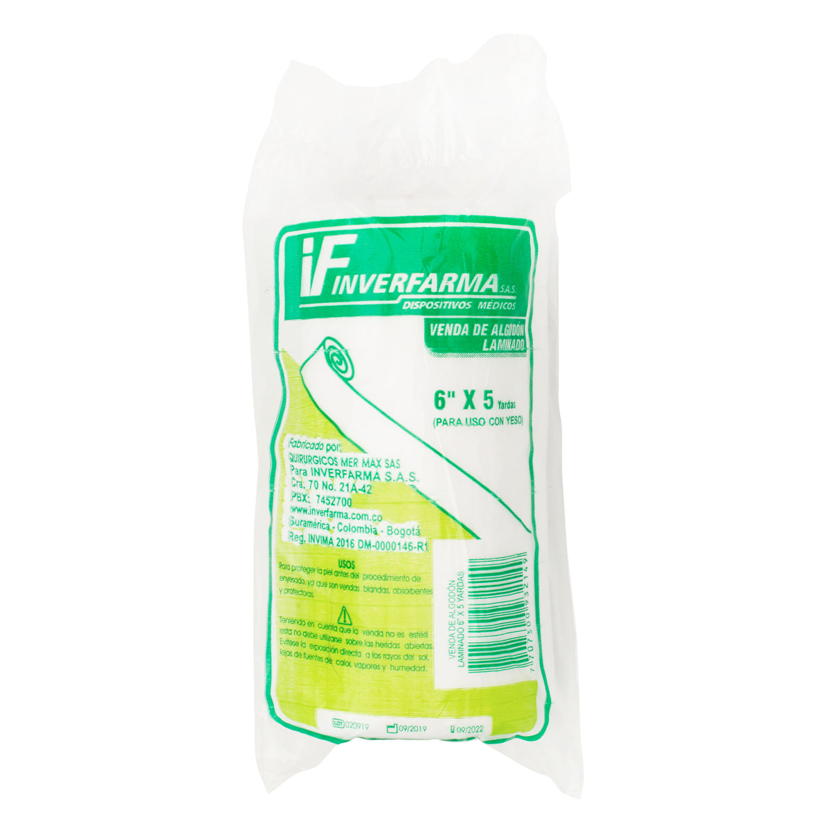 LAMINATED COTTON GAUZE 6X5 INVERFARMA