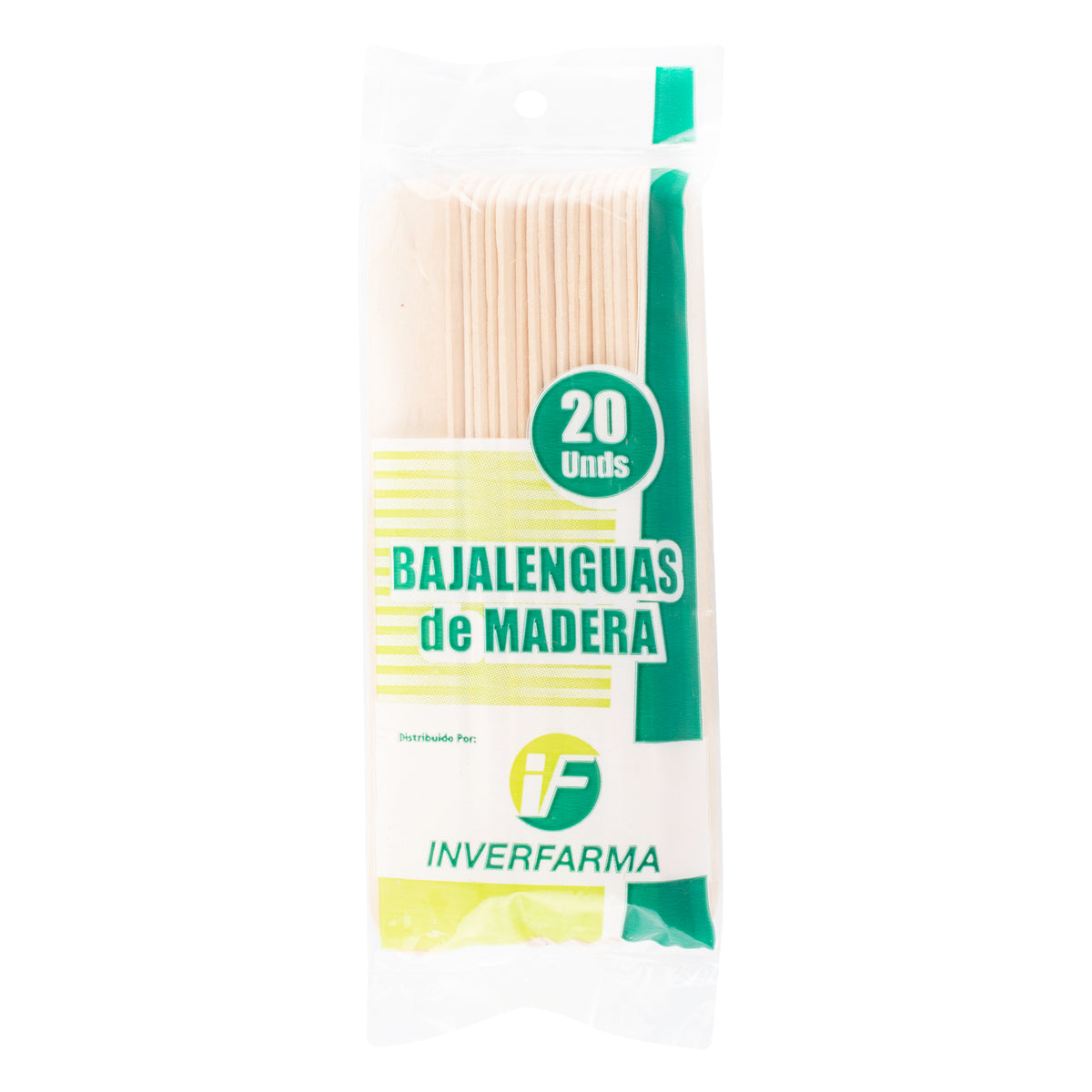 BAJALENGUAS DE MADERA 20 UND INVERFARMA