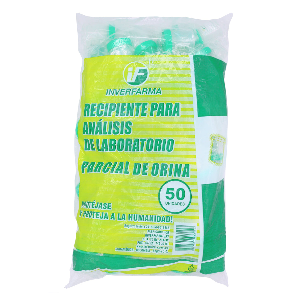FRASCO DE ORINA 50 UND INVERFARMA