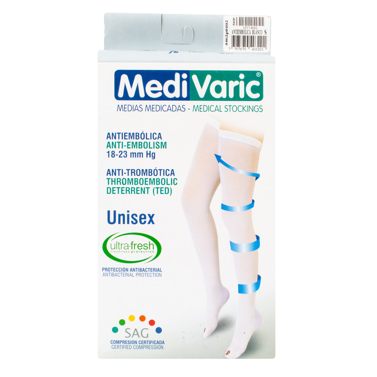 MEDIA MEDIVARIC ANTIEMB.S MUSLO BLAN.NTI - REG. INVIMA 2021DM-0007944-R1
