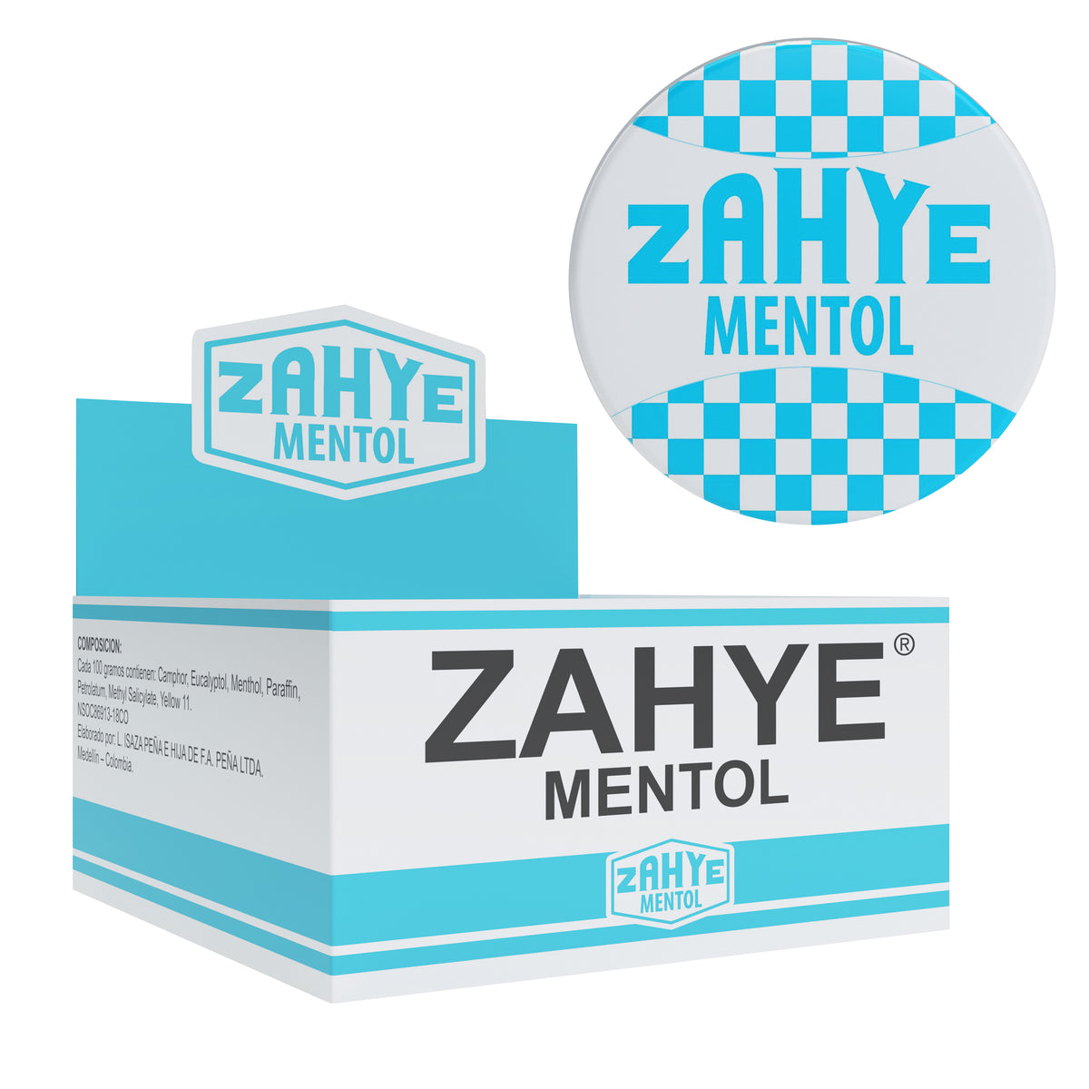 UNGUENTO MENTOL ZAHYE 12 GR 12 UND - REG. INVIMA NSOC86913-18CO